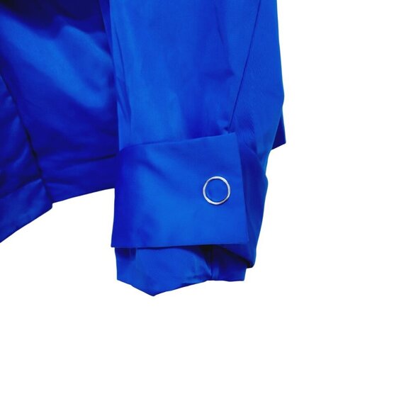 Black History Month Blue Rain Coat jacket Magnetic Snaps Women's Size 4X New - Picture 12 of 12